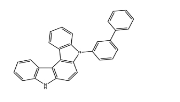 5-([1,1'-Biphenyl]-3-yl)-5,8-dihydroindolo[2,3-c]carbazole CAS 2303611-62-1 structure