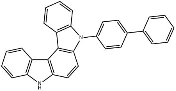 5-([1,1'-Biphenyl]-4-yl)-5,8-dihydroindolo[2,3-c]carbazole CAS 2071630-78-7 structure